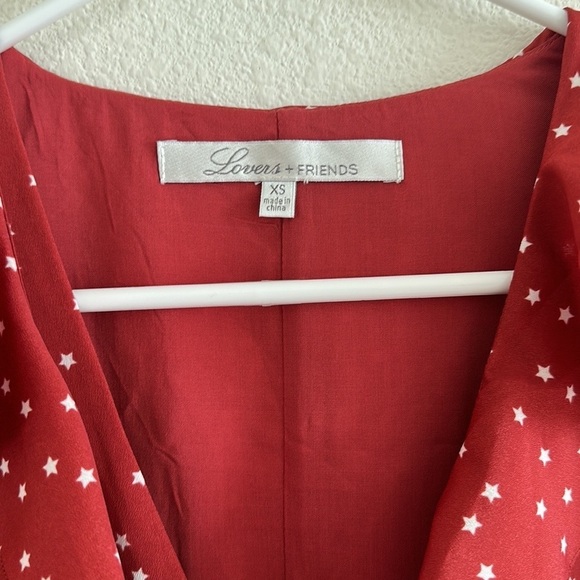 NWT Lovers + Friends Star Print Ruffled Wrap Romper - Picture 10 of 12